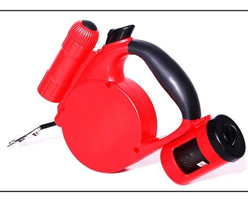 Glow Retractable Dog Leash with LED Light & Bag Dispenser