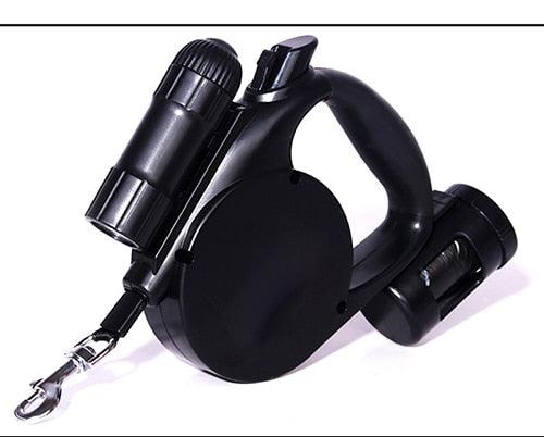 Glow Retractable Dog Leash with LED Light & Bag Dispenser