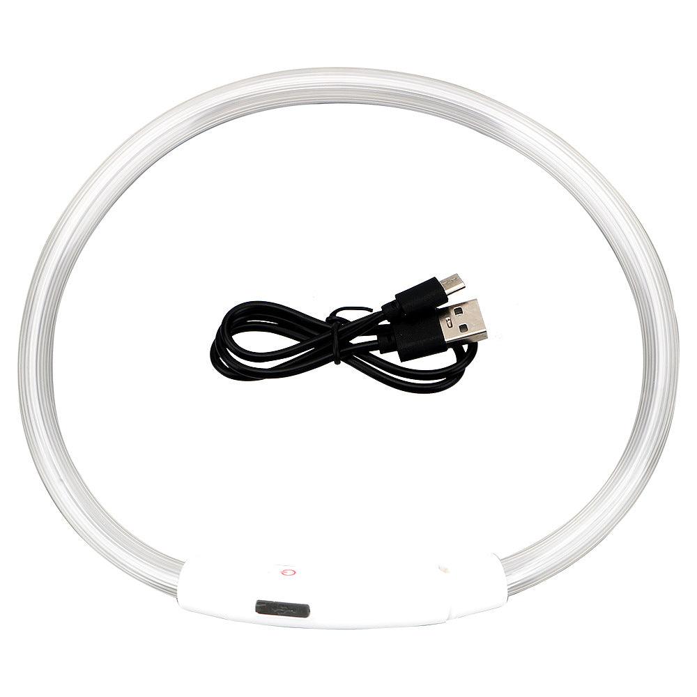 USB Rechargeable LED Glow Dog Collar — 3 Light Modes