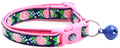 Pink Carnations on Navy Handmade Breakaway Cat Collar