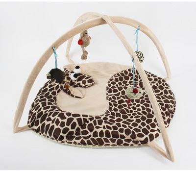 Foldable Cartoon Cat Play Tent & Hammock