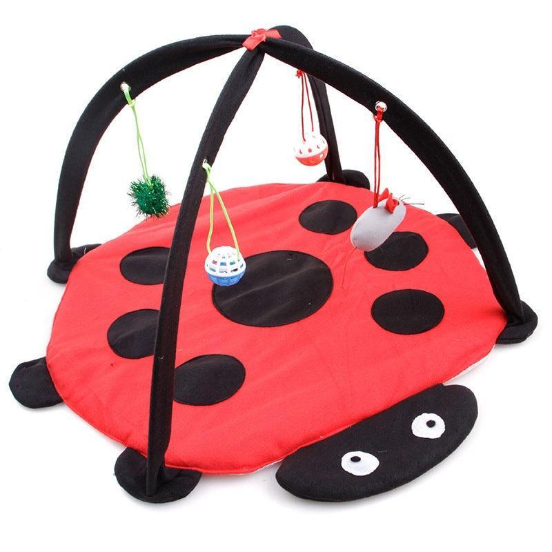 Foldable Cartoon Cat Play Tent & Hammock