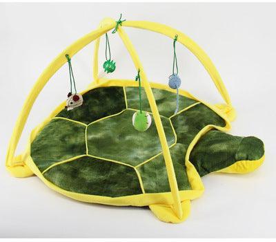 Foldable Cartoon Cat Play Tent & Hammock