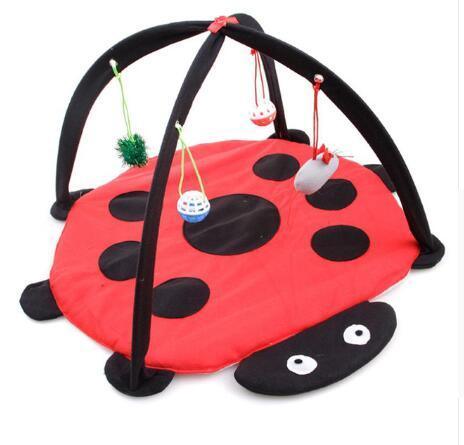 Foldable Cartoon Cat Play Tent & Hammock