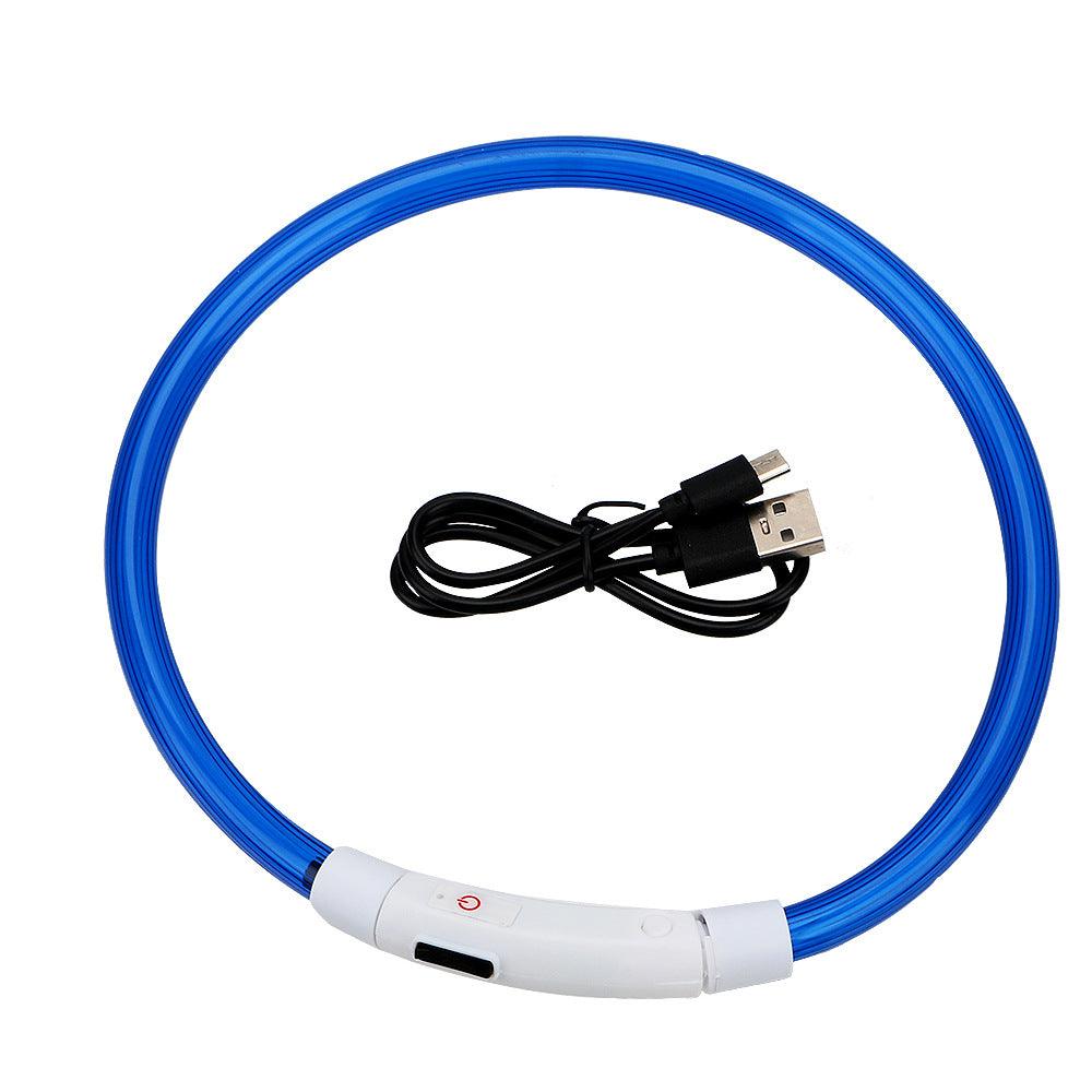 USB Rechargeable LED Glow Dog Collar — 3 Light Modes