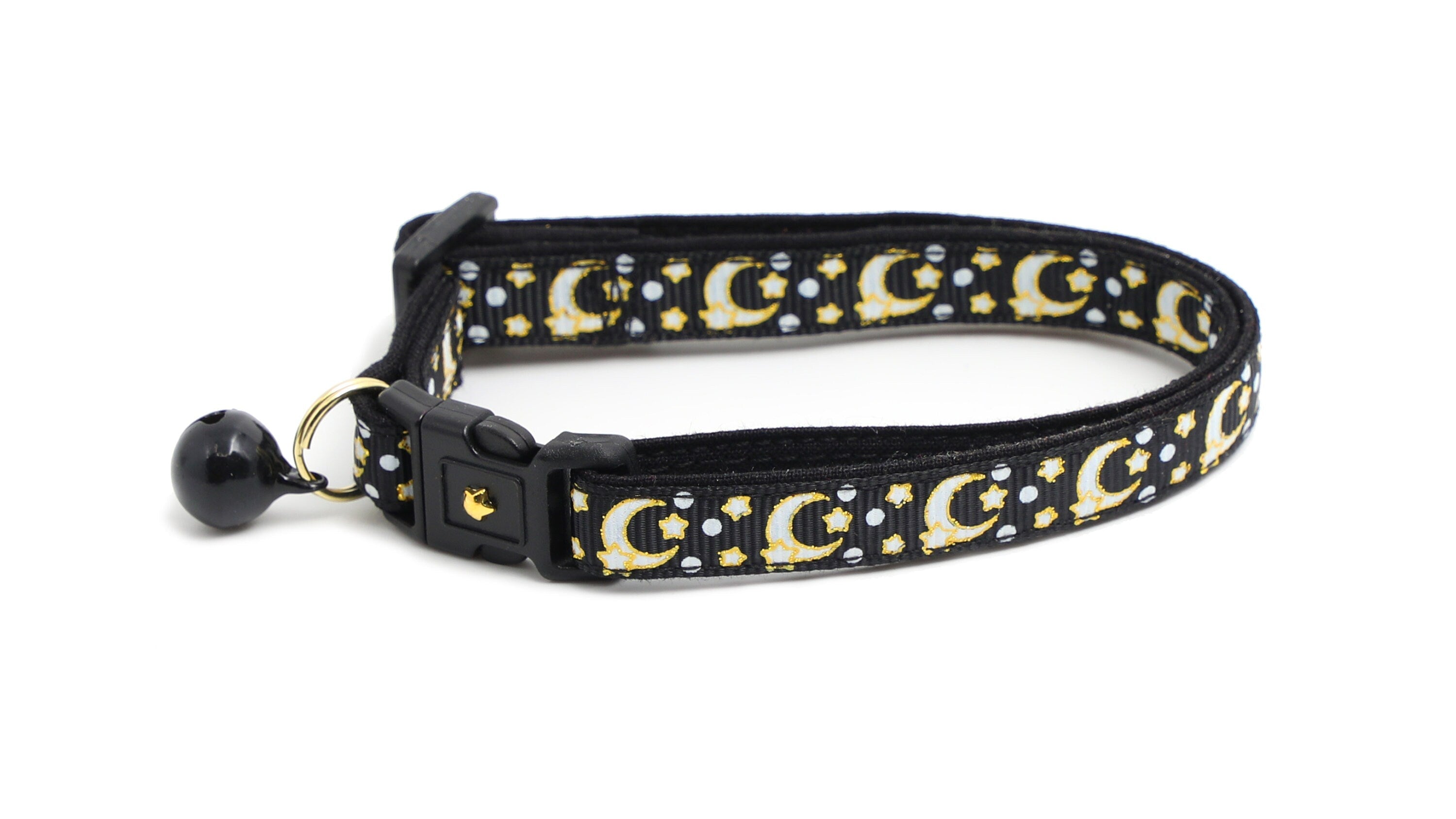 Gold Moons & Stars Glow-in-the-Dark Breakaway Cat Collar