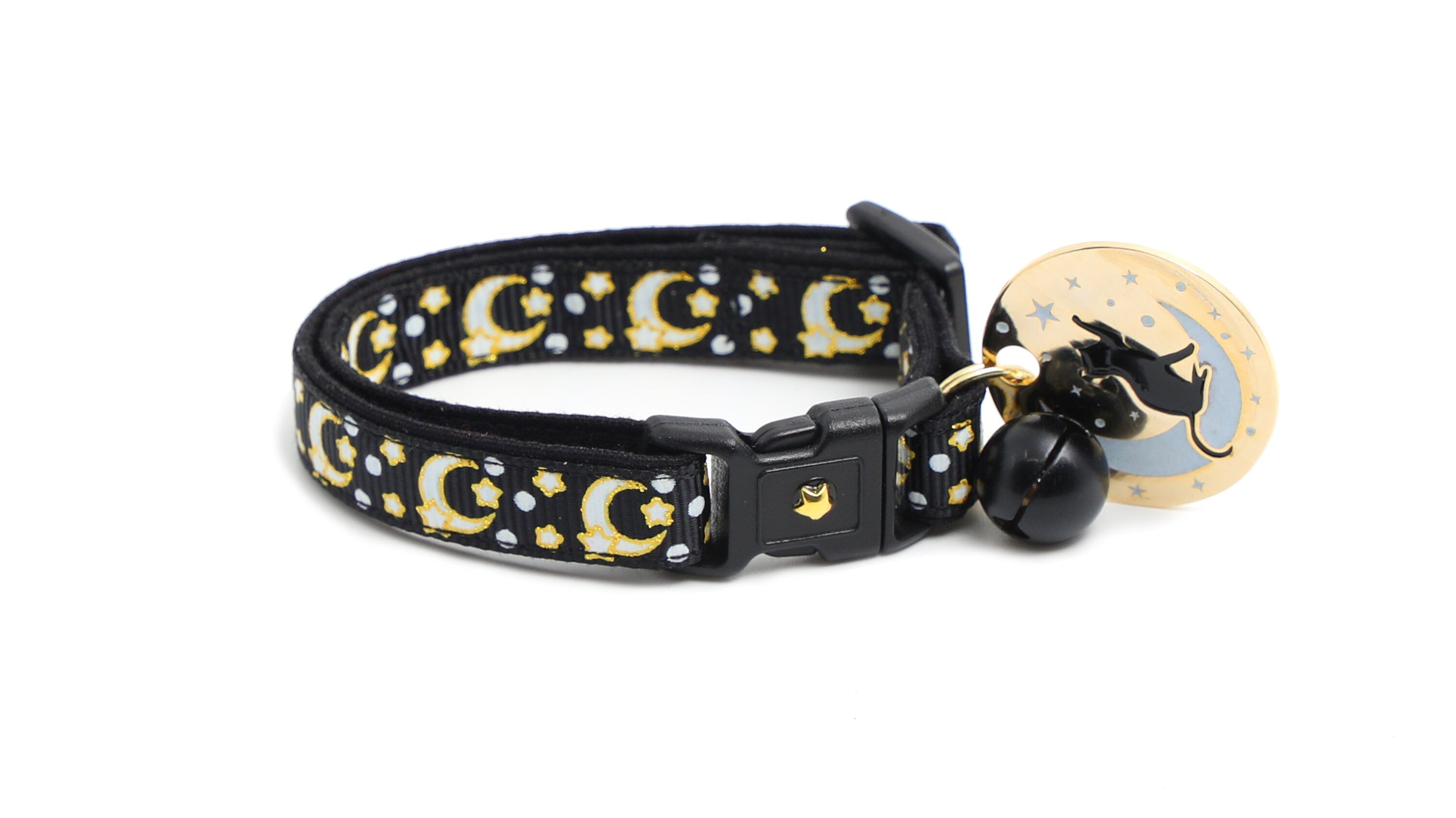 Gold Moons & Stars Glow-in-the-Dark Breakaway Cat Collar