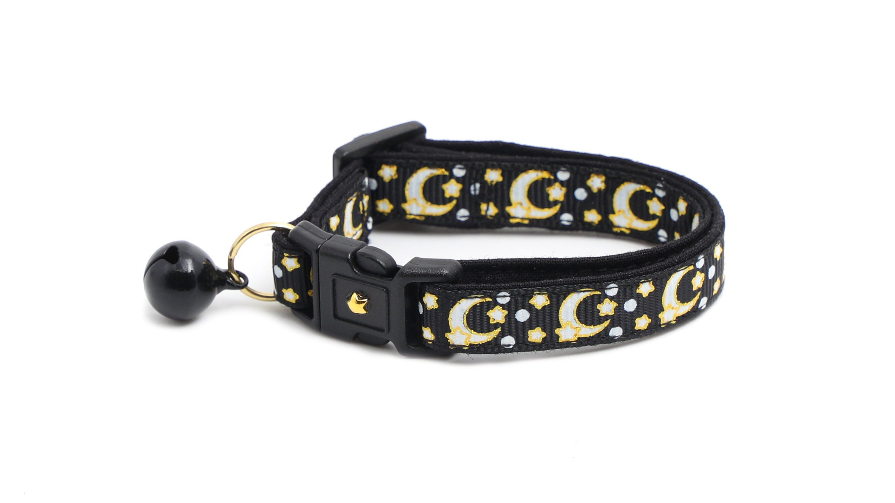 Gold Moons & Stars Glow-in-the-Dark Breakaway Cat Collar